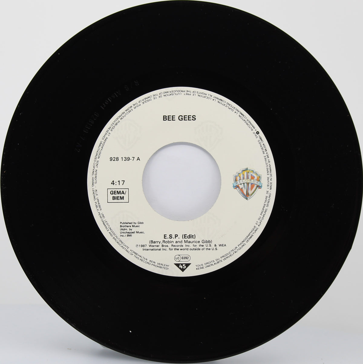 Bee Gees – E•S•P, Vinyl, 7&quot;, 45 RPM, Single, Europe 1987