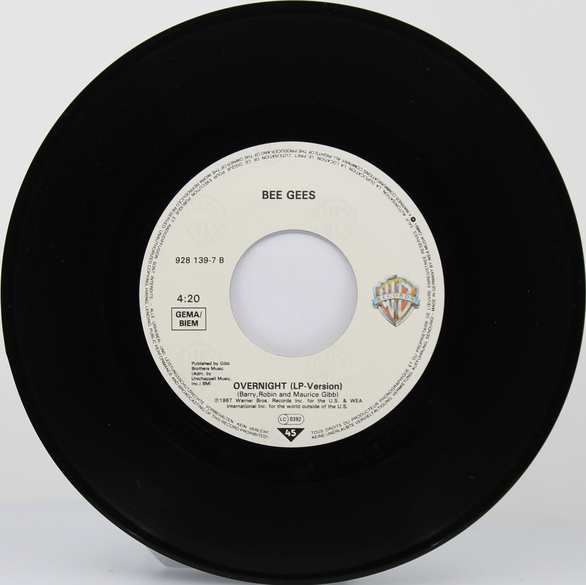 Bee Gees – E•S•P, Vinyl, 7&quot;, 45 RPM, Single, Europe 1987