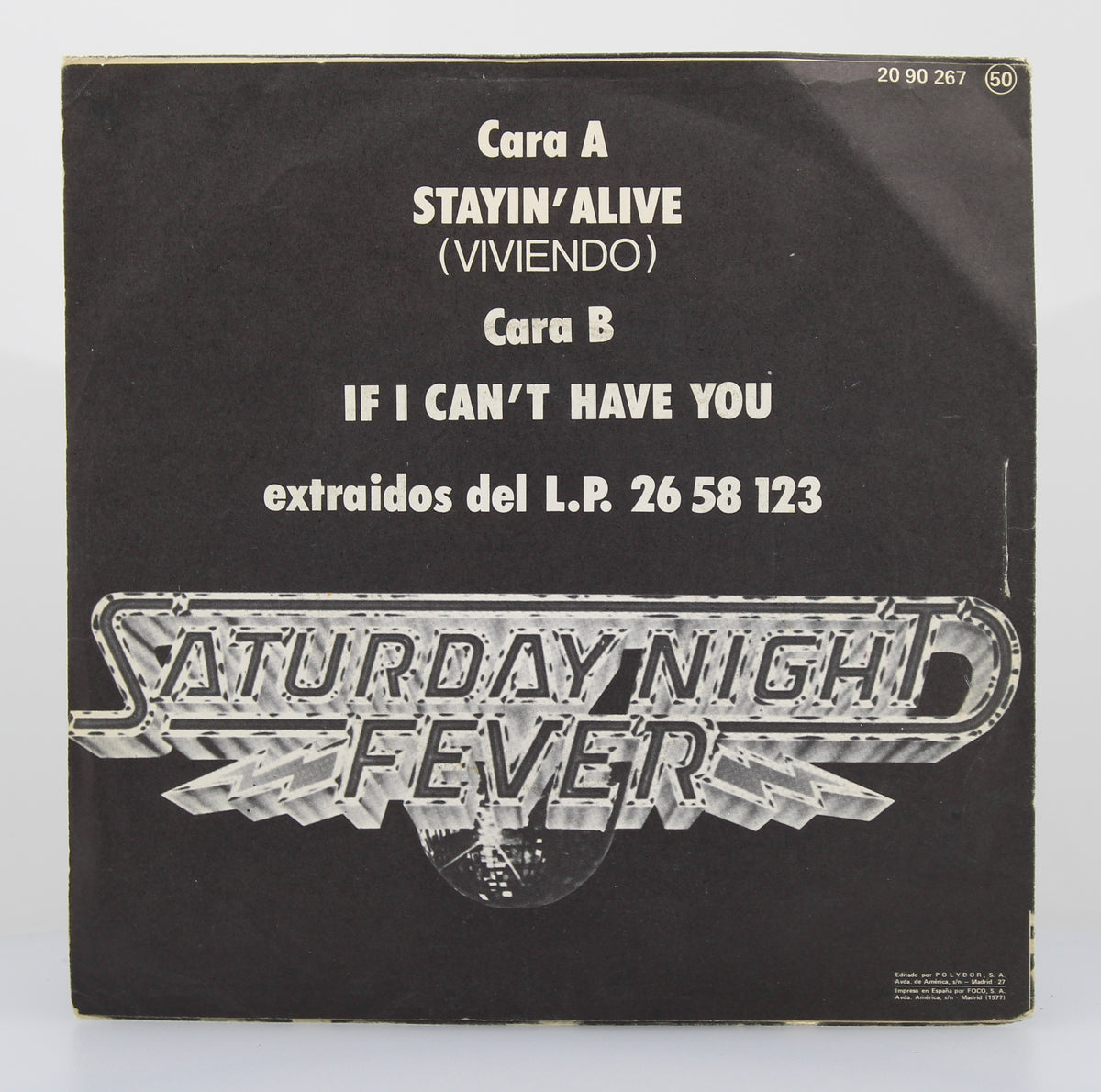 Bee Gees – Stayin&#39; Alive, Vinyl, 7&quot;, 45 RPM, Single, Stereo, Spain 1977