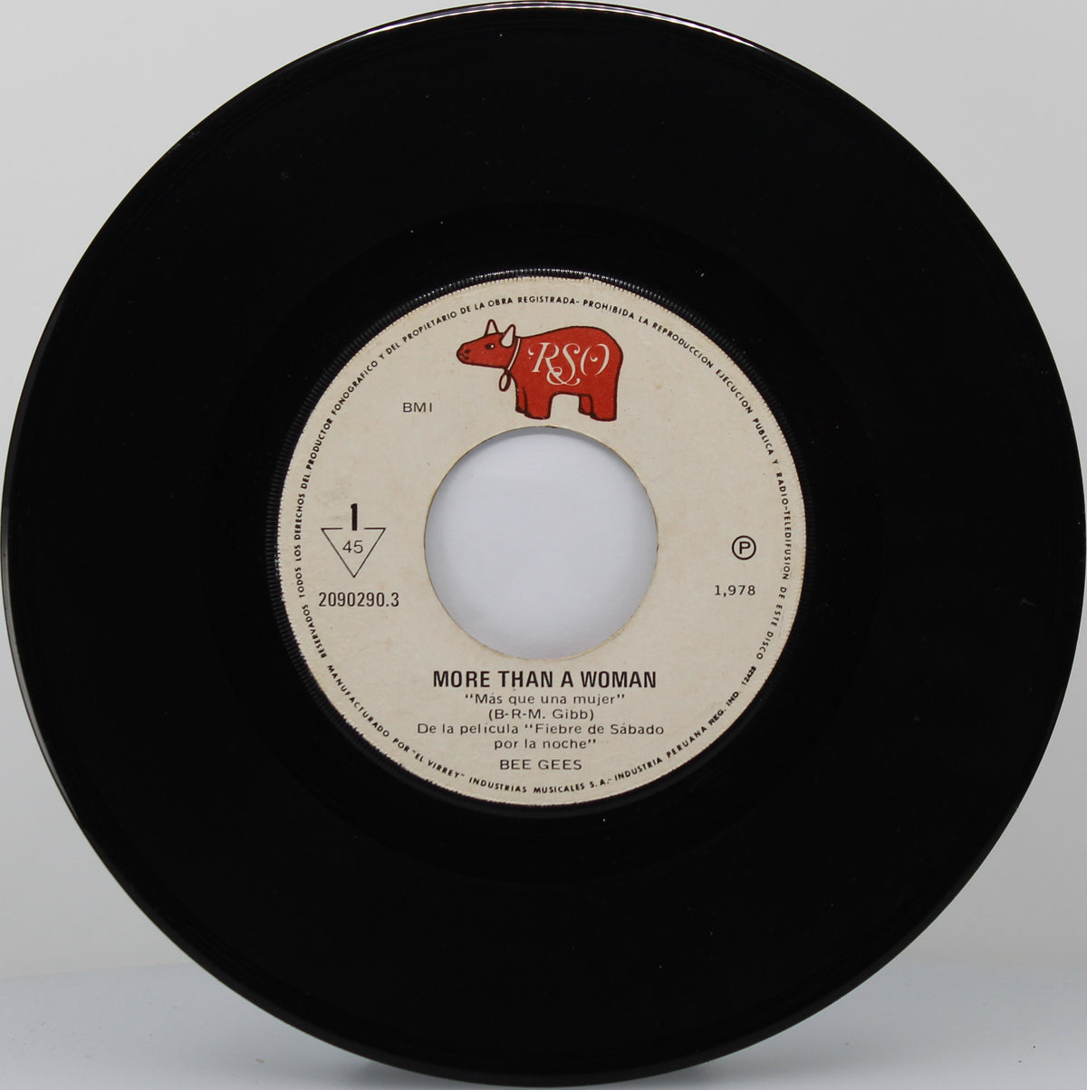 Bee Gees - More Than A Woman, Vinyl, 7&quot;, 45 RPM, Single, Peru 1978