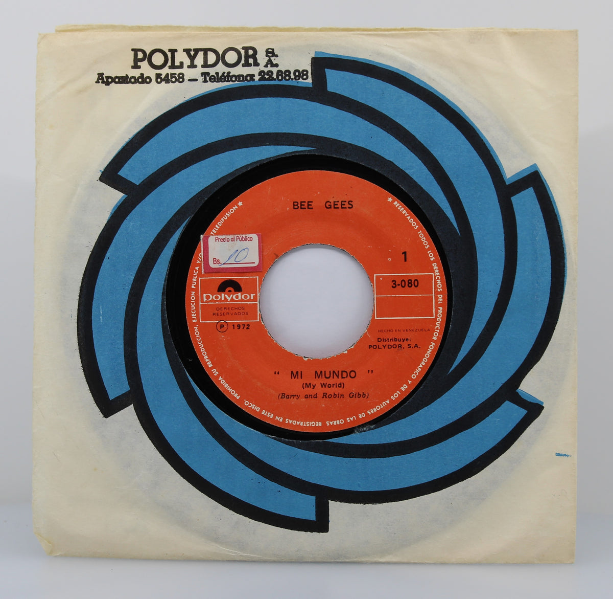 Bee Gees – My World = Mi Mundo, Vinyl, 7&quot;, Single, 45 RPM, Venezuela 1972