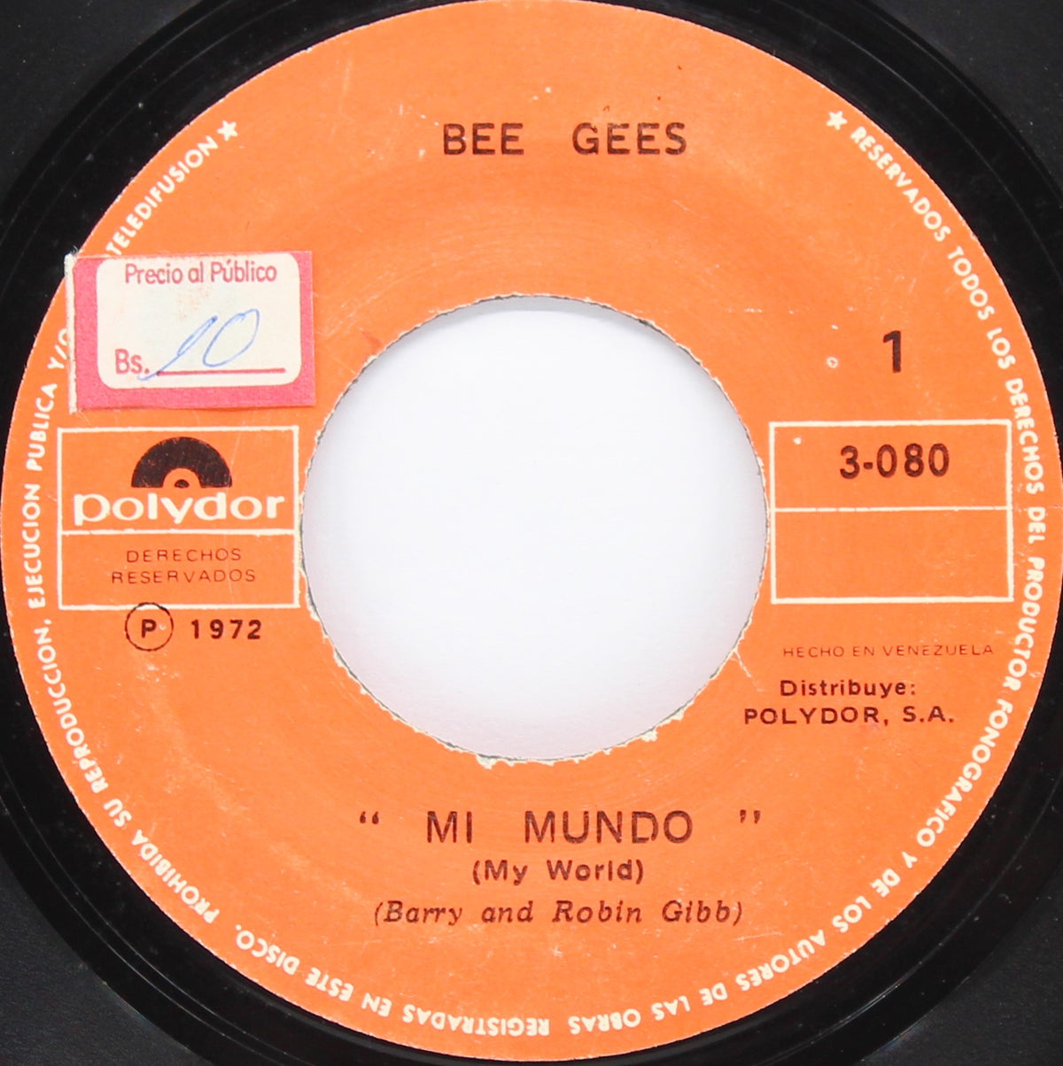 Bee Gees – My World = Mi Mundo, Vinyl, 7&quot;, Single, 45 RPM, Venezuela 1972