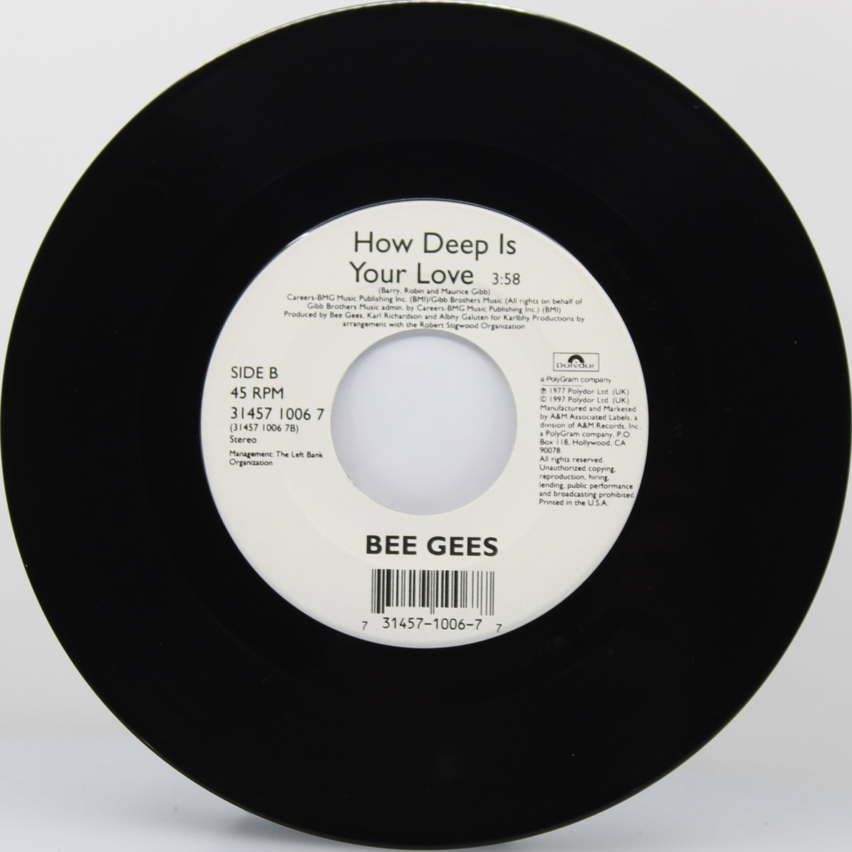 Bee Gees – Alone, Vinyl, 7&quot;, 45 RPM, Single, US 1997