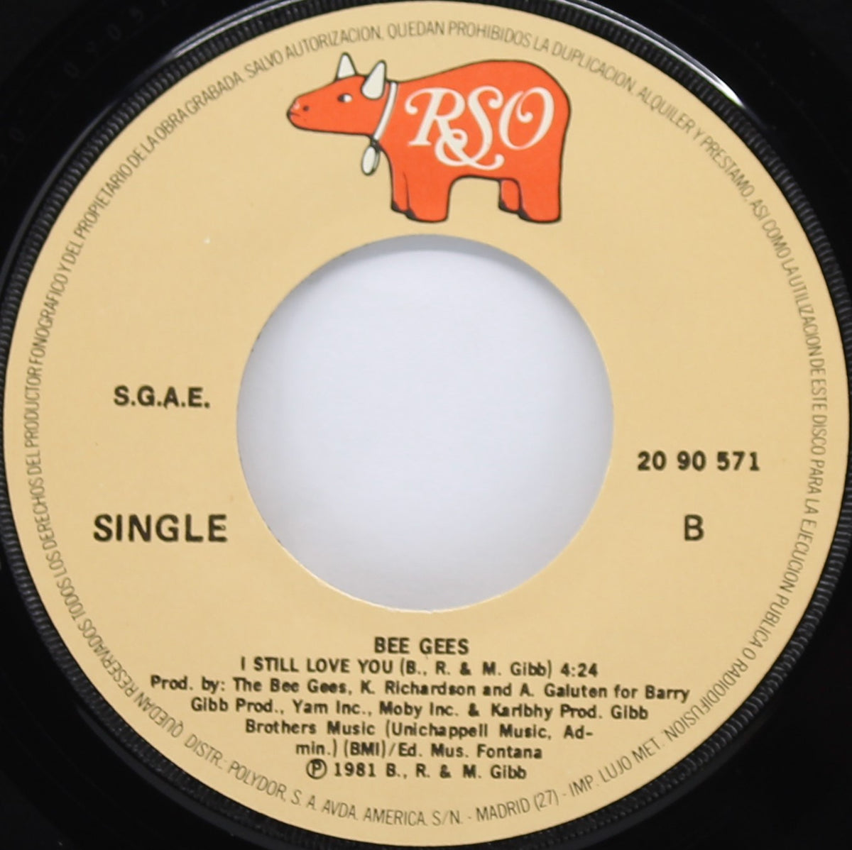 Bee Gees – Living Eyes = Ojos Vivos, Vinyl, 7&quot;, Single, Spain 1981