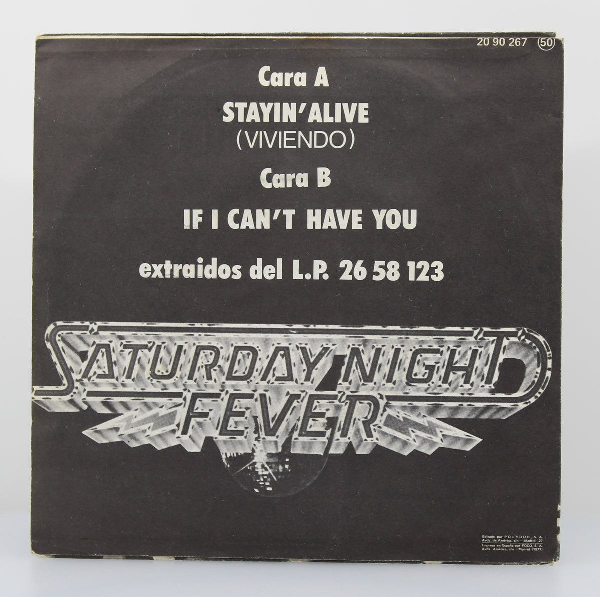 The Bee Gees – Stayin&#39; Alive, Vinyl, 7&quot;, Single, 45 RPM, Spain 1977