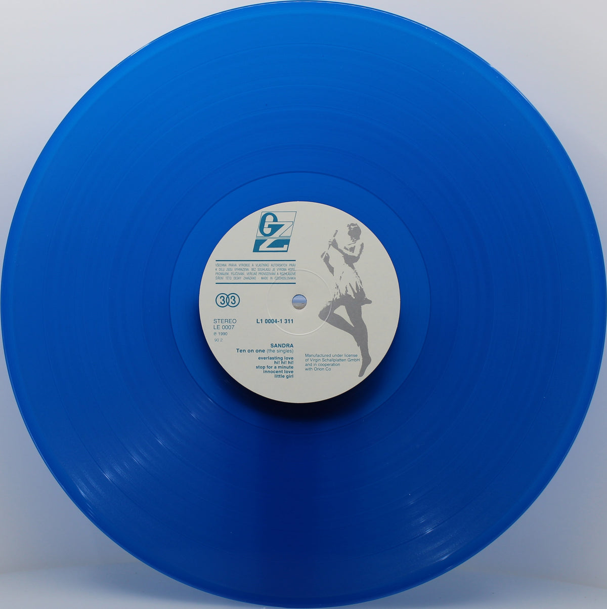 Sandra – Ten On One (The Singles), Blue Vinyl, LP, Compilation, Czechoslovakia 1990