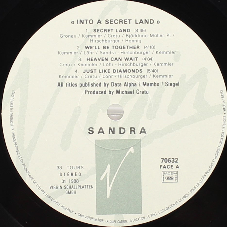 Sandra – Into A Secret Land, Vinyl, LP, Album 33⅓rpm, France 1988