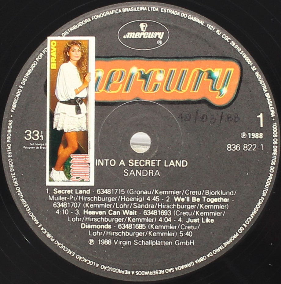 Sandra – Into A Secret Land, Vinyl, LP, Album 33⅓rpm, Brazil 1989