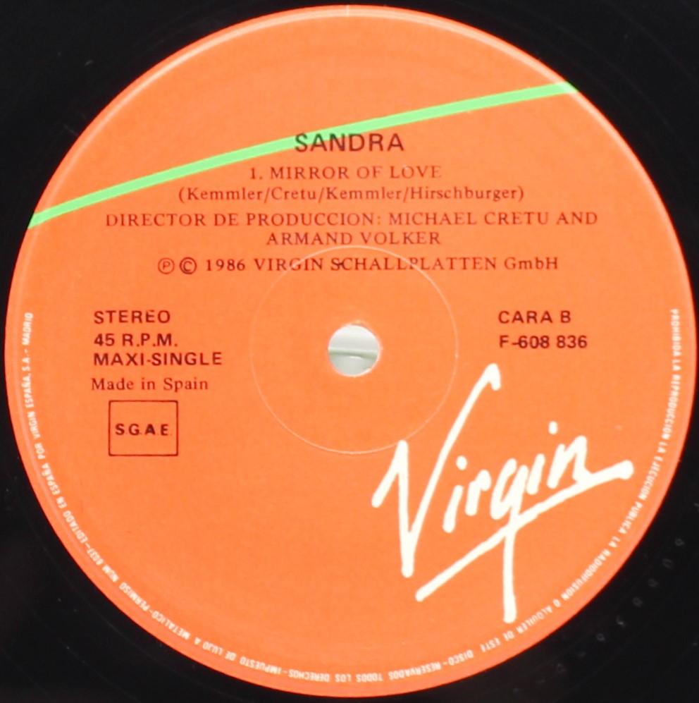 Sandra – Midnight Man, Vinyl, 12&quot;, Maxi-Single, Spain 1987