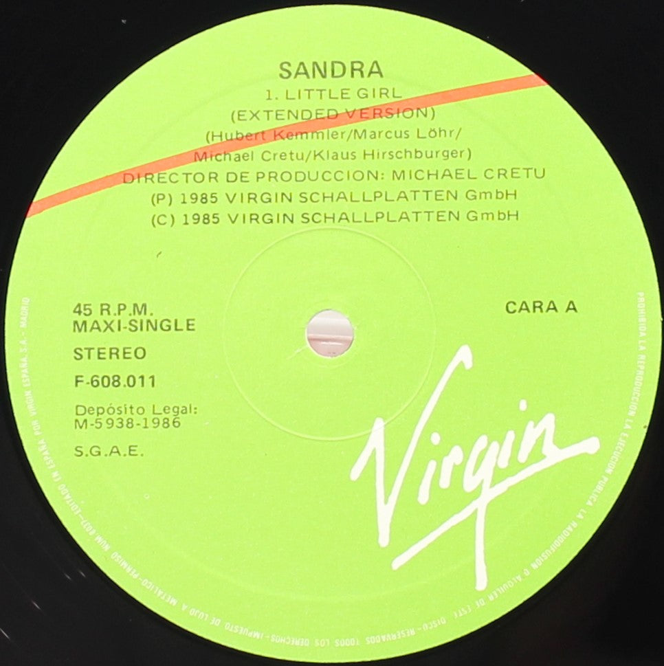 Sandra – Little Girl, Vinyl, 12&quot;, 45 RPM, Maxi-Single, Spain 1986