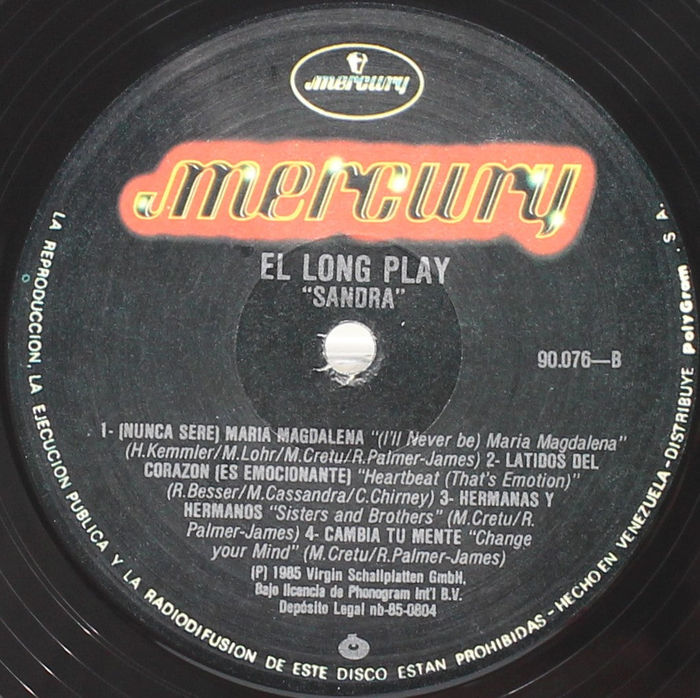 Sandra – The Long Play, Vinyl, LP, Album, VG/NM, Venezuela 1985