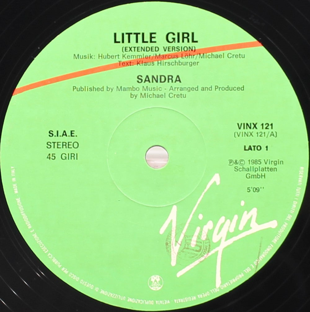 Sandra – Little Girl, Vinyl, 12&quot;, 45 RPM, VG+/VG+, Italy 1986