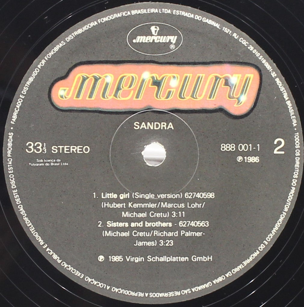 Sandra – Little Girl, Vinyl, 12&quot;, 45 RPM, VG/VG+, Brazil 1986