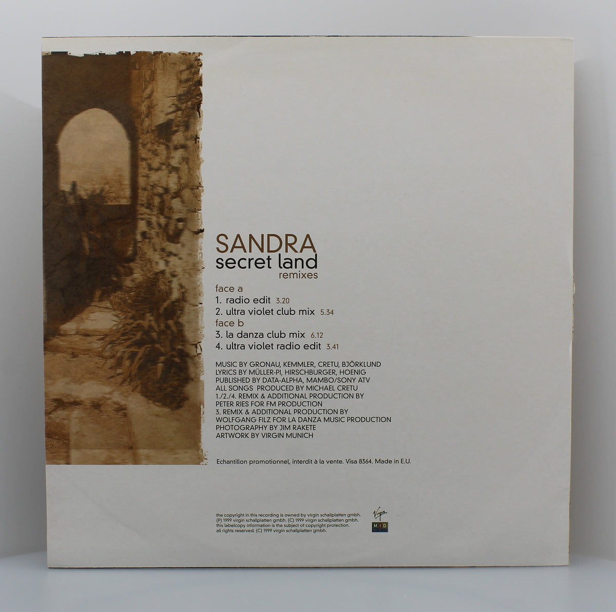 Sandra – Secret Land (Remixes), Vinyl, 12&quot;, Single, Promo, VG+/VG, France 1999