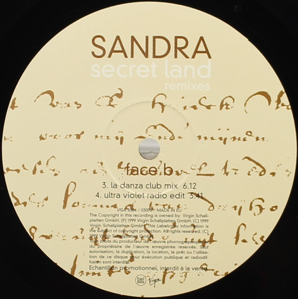 Sandra – Secret Land (Remixes), Vinyl, 12&quot;, Single, Promo, VG+/VG, France 1999