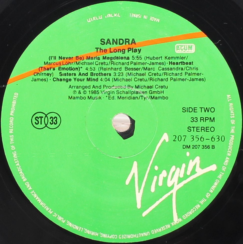 Sandra – The Long Play, Vinyl, LP 33⅓rpm, Album