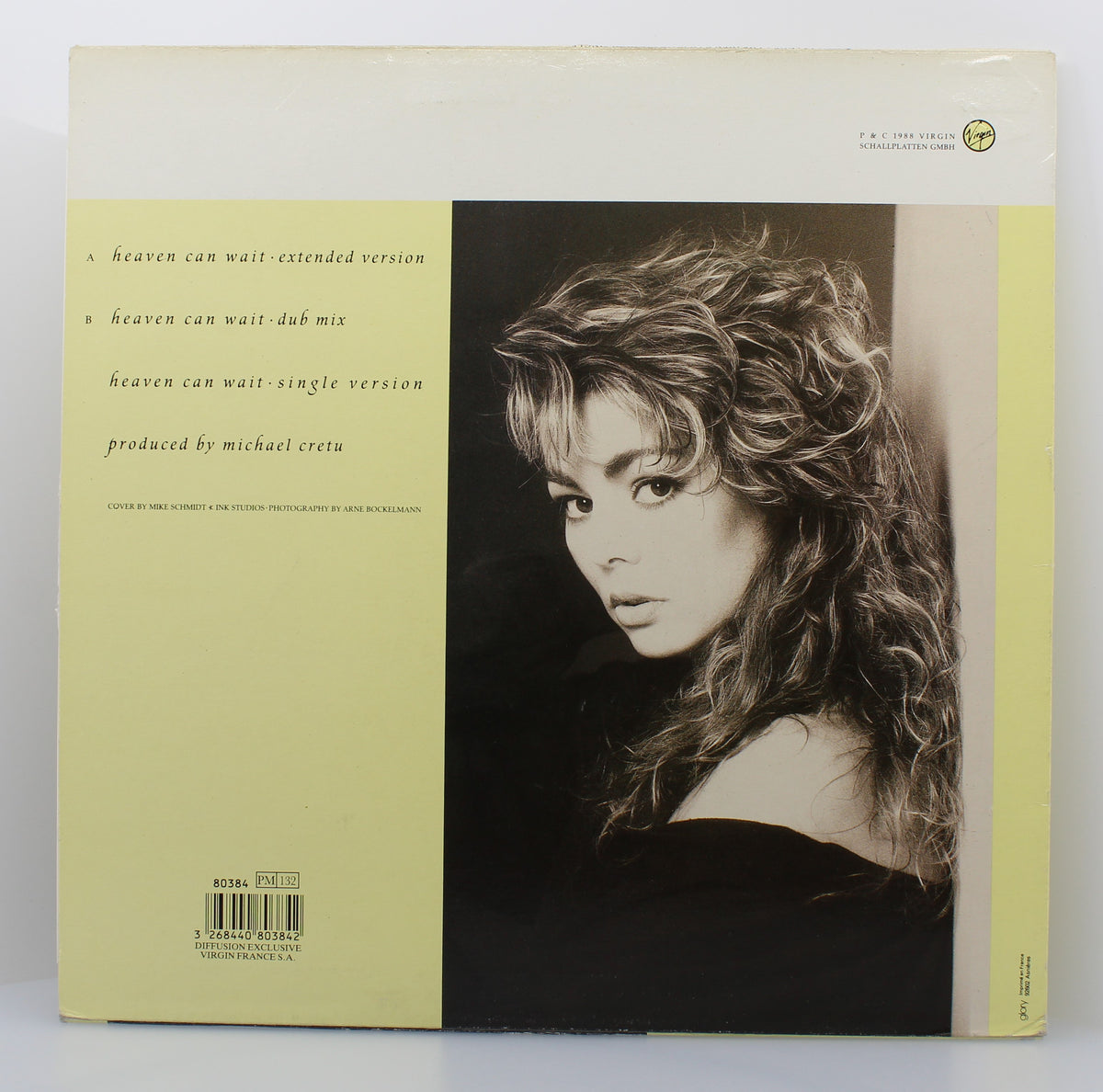 Sandra – Heaven Can Wait, Vinyl, 12&quot;, 45 RPM, Single, PROMO, VG+/VG,France 1988