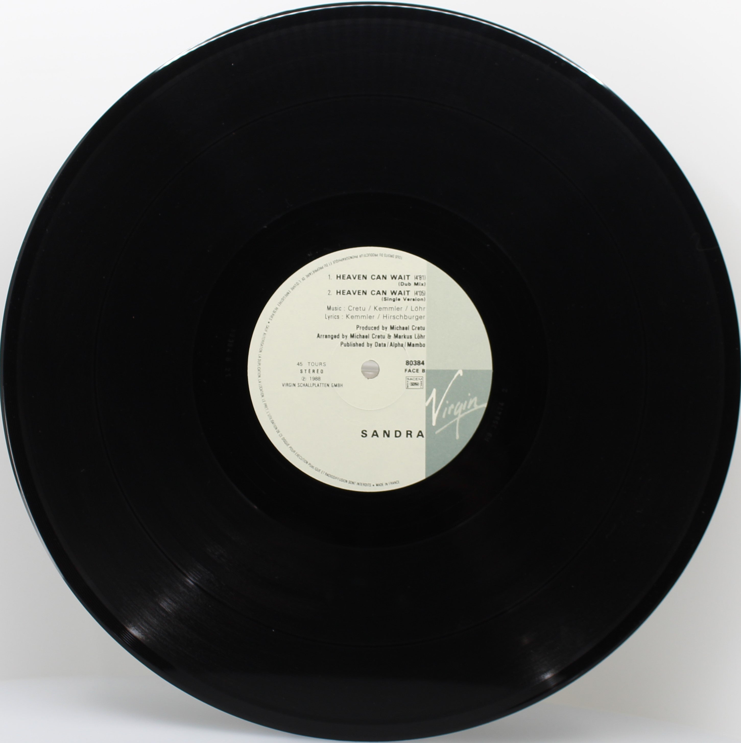 Sandra ‎– Heaven Can Wait, Vinyl, 12