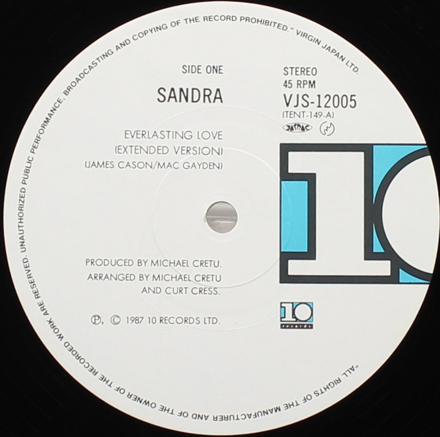 Sandra ‎– Everlasting Love, Vinyl, 12&quot;, 45 RPM, Maxi-Single, NM/NM, Japan 1987