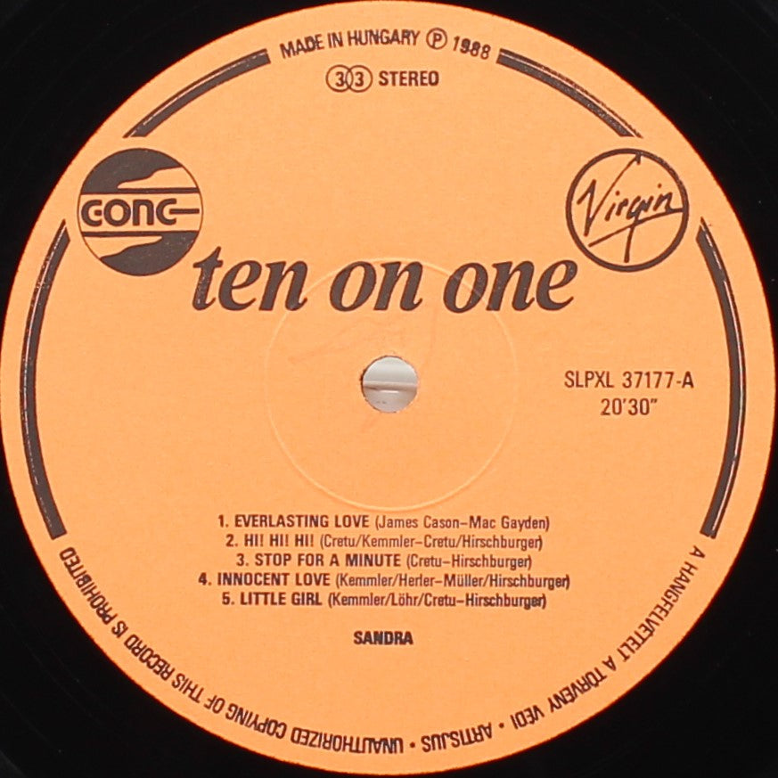 Sandra – Ten On One (The Singles), Vinyl, LP, Compilation, VG/VG+