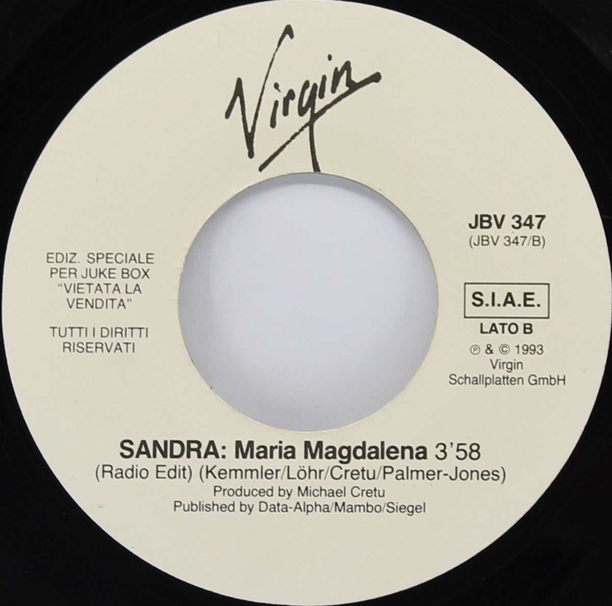 Madness / Sandra ‎– Night Boat To Cairo / Maria Magdalena, Vinyl, 7&quot;, 45 RPM, Jukebox, Italy 1993