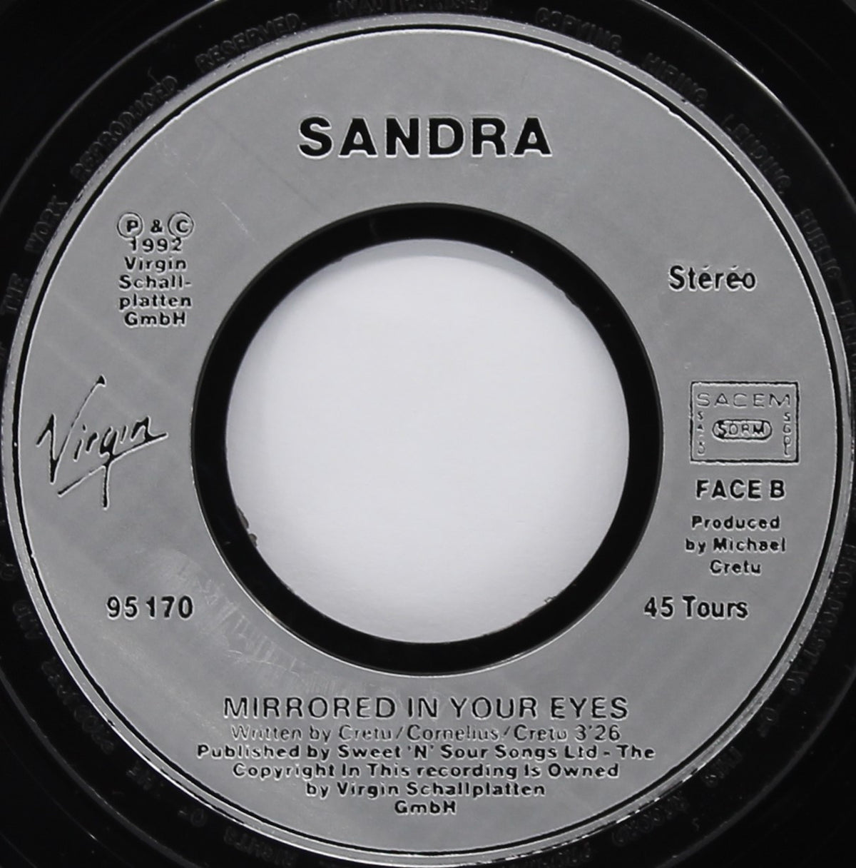 Sandra – Johnny Wanna Live, Vinyl, 7&quot;, 45 RPM, Single, France 1992