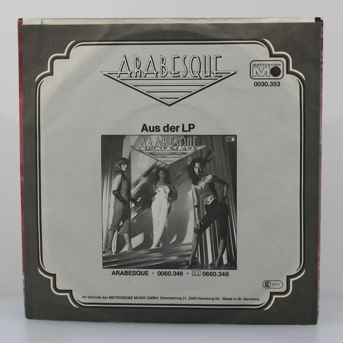 Arabesque (Sandra) – Marigot Bay, Vinyl, 7&quot;, 45 RPM, Single, Stereo, Germany 1980