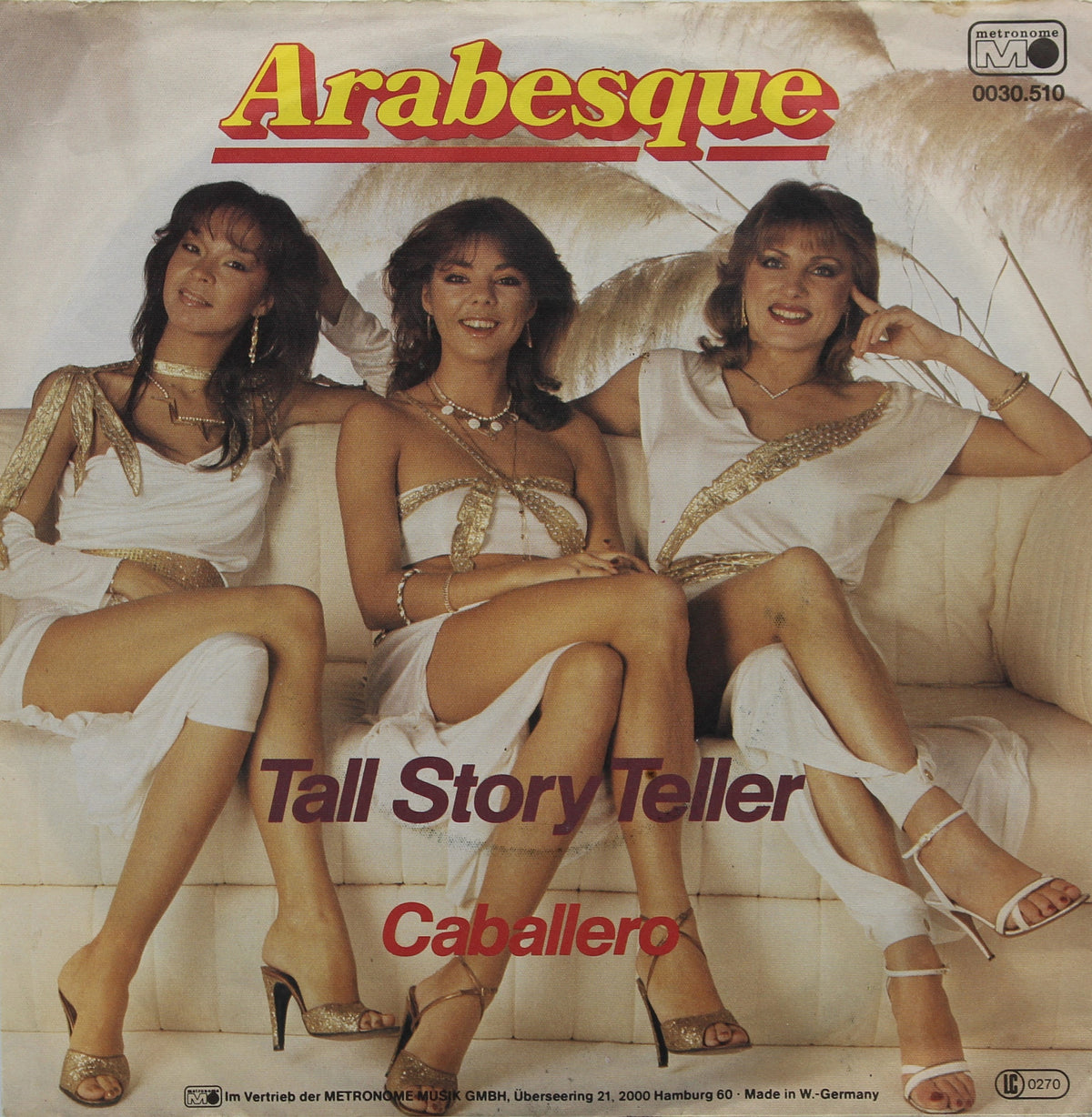 Arabesque – Tall Story Teller / Caballero, Vinyl, 7&quot;, 45 RPM, Single, Stereo, Germany 1982