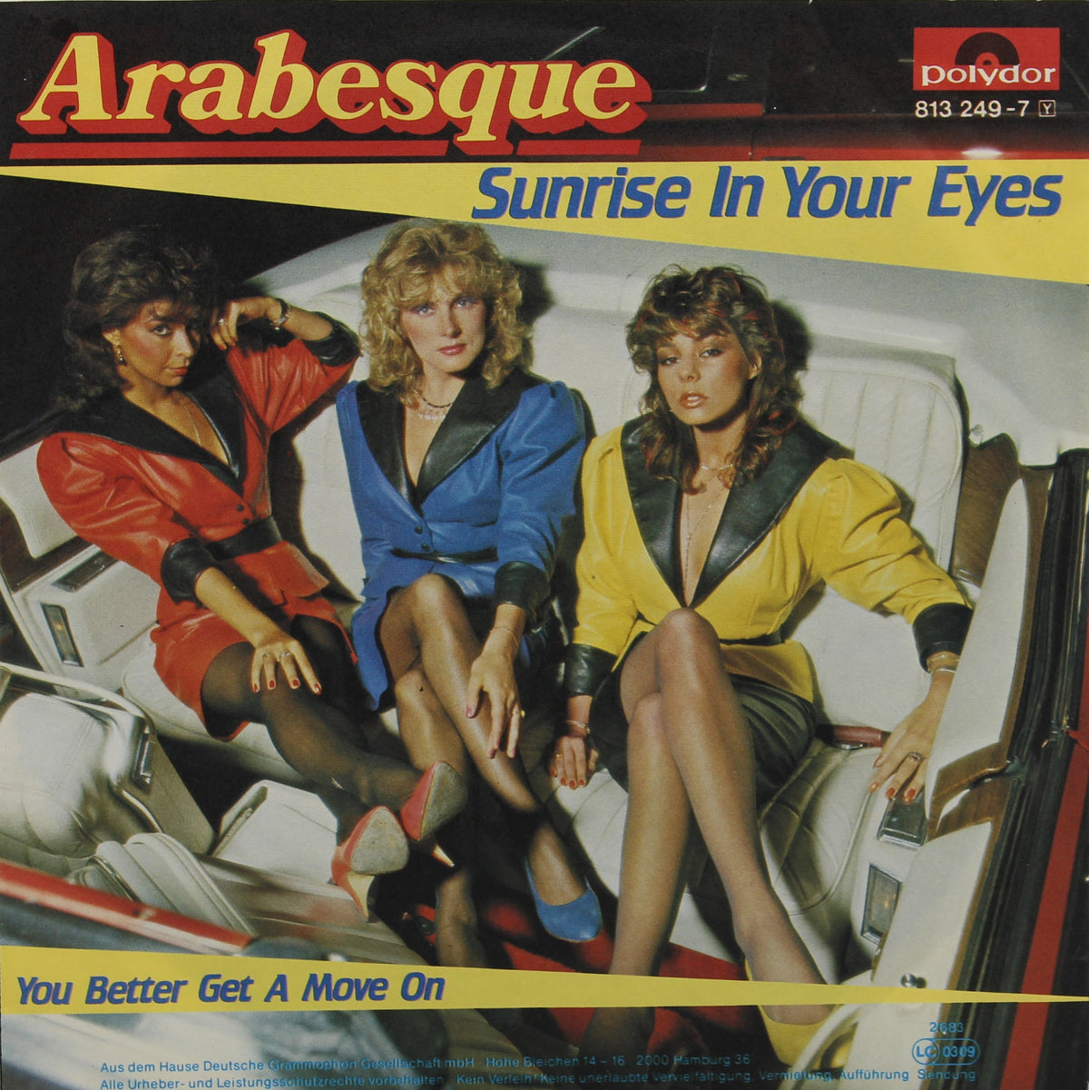 Arabesque (Sandra) – Sunrise In Your Eyes, Vinyl, 7&quot;, 45 RPM, Single, Stereo, Germany 1983