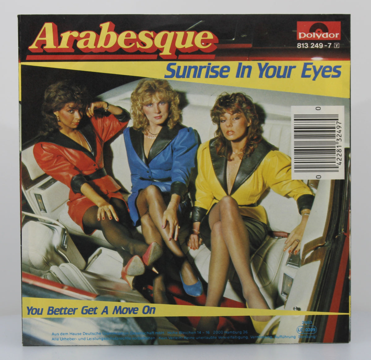 Arabesque (Sandra) – Sunrise In Your Eyes, Vinyl, 7&quot;, 45 RPM, Single, Stereo, Germany 1983