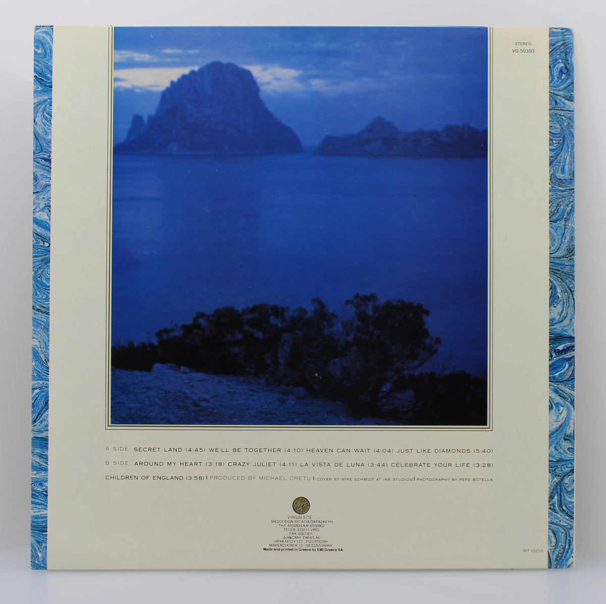 Sandra ‎– Into A Secret Land, Vinyl, LP, Album, Promo, Greece 1988
