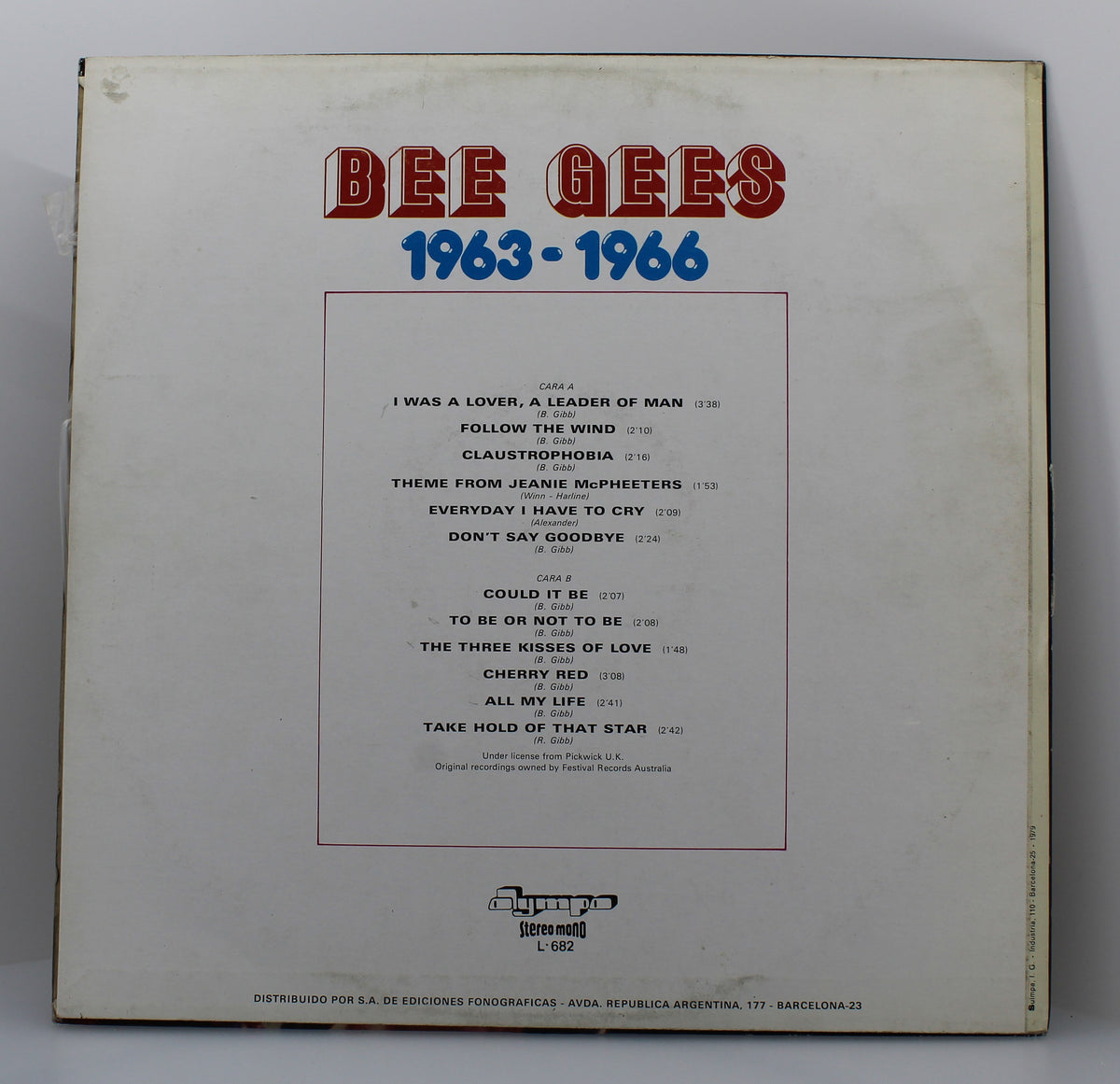 Bee Gees – 63/69 (Vol.1), Vinyl, LP, Compilation, Spain