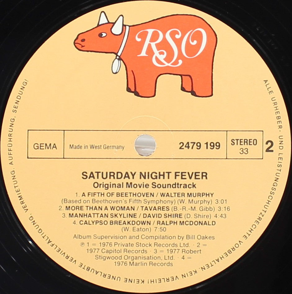 Double album Musique film Saturday Night Fever RSO 1977 Disques