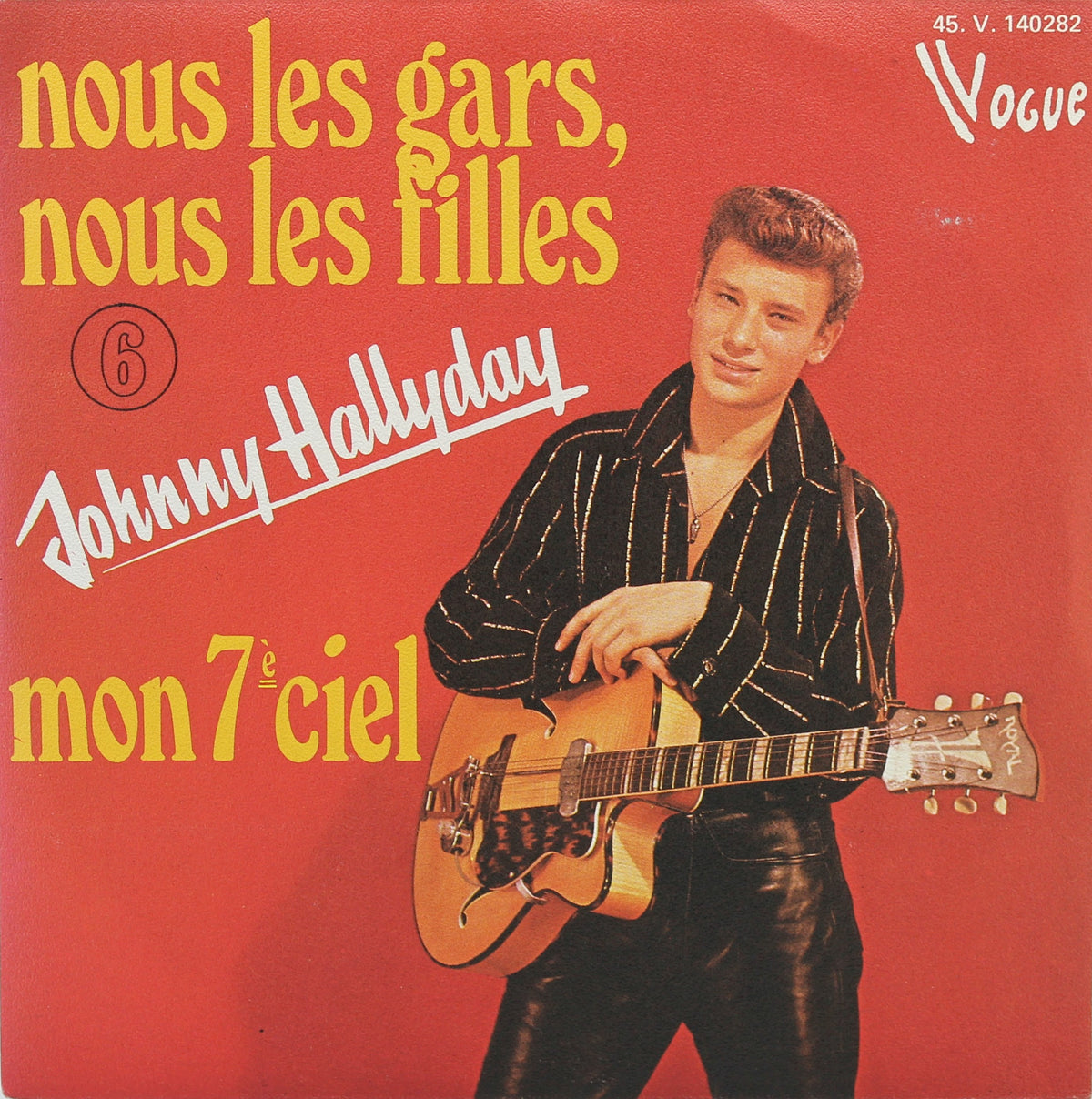 Johnny Hallyday ‎– Nous Les Gars, Nous Les Filles / Mon 7ème Ciel, Vinyl, 7&quot;, 45 RPM, Single, Reissue, France 1977