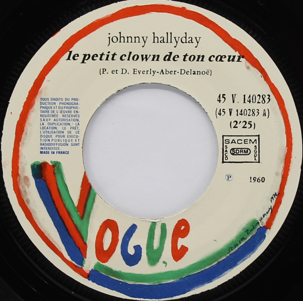 Johnny Hallyday – Le Petit Clown De Ton Coeur / Oui J&#39;ai, Vinyl, 7&quot;, 45 RPM, Single, Reissue, France 1977