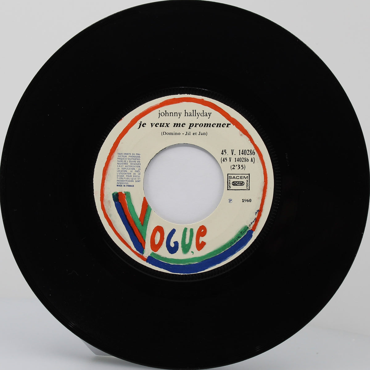 Johnny Hallyday – Je Veux Me Promener / Ton Fétiche D&#39;Amour, Vinyl, 7&quot;, 45 RPM, Single, France 1977