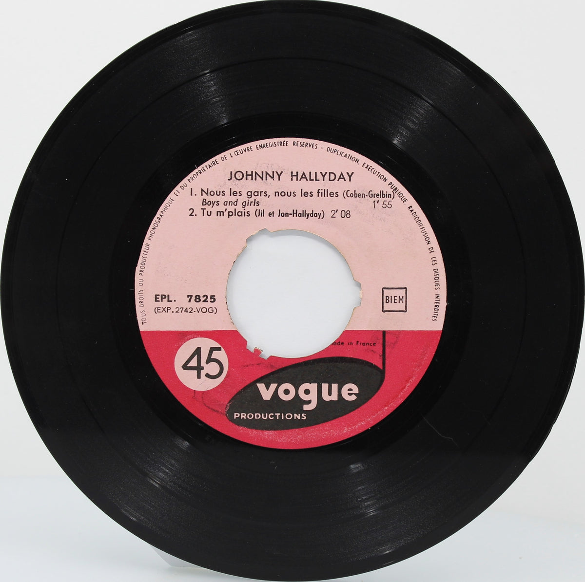 Johnny Hallyday – Nous Les Gars, Nous Les Filles, Vinyl, 7&quot;, 45 RPM, EP, France 1961