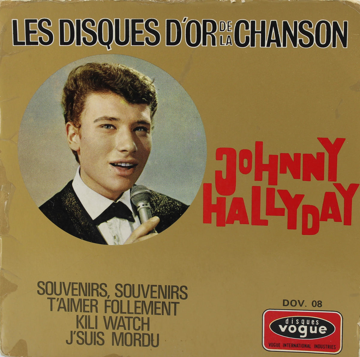 Johnny Hallyday ‎– Les Disques D&#39;Or De La Chanson, Vinyl, 7&quot;, 45 RPM, EP, Compilation, France 1968