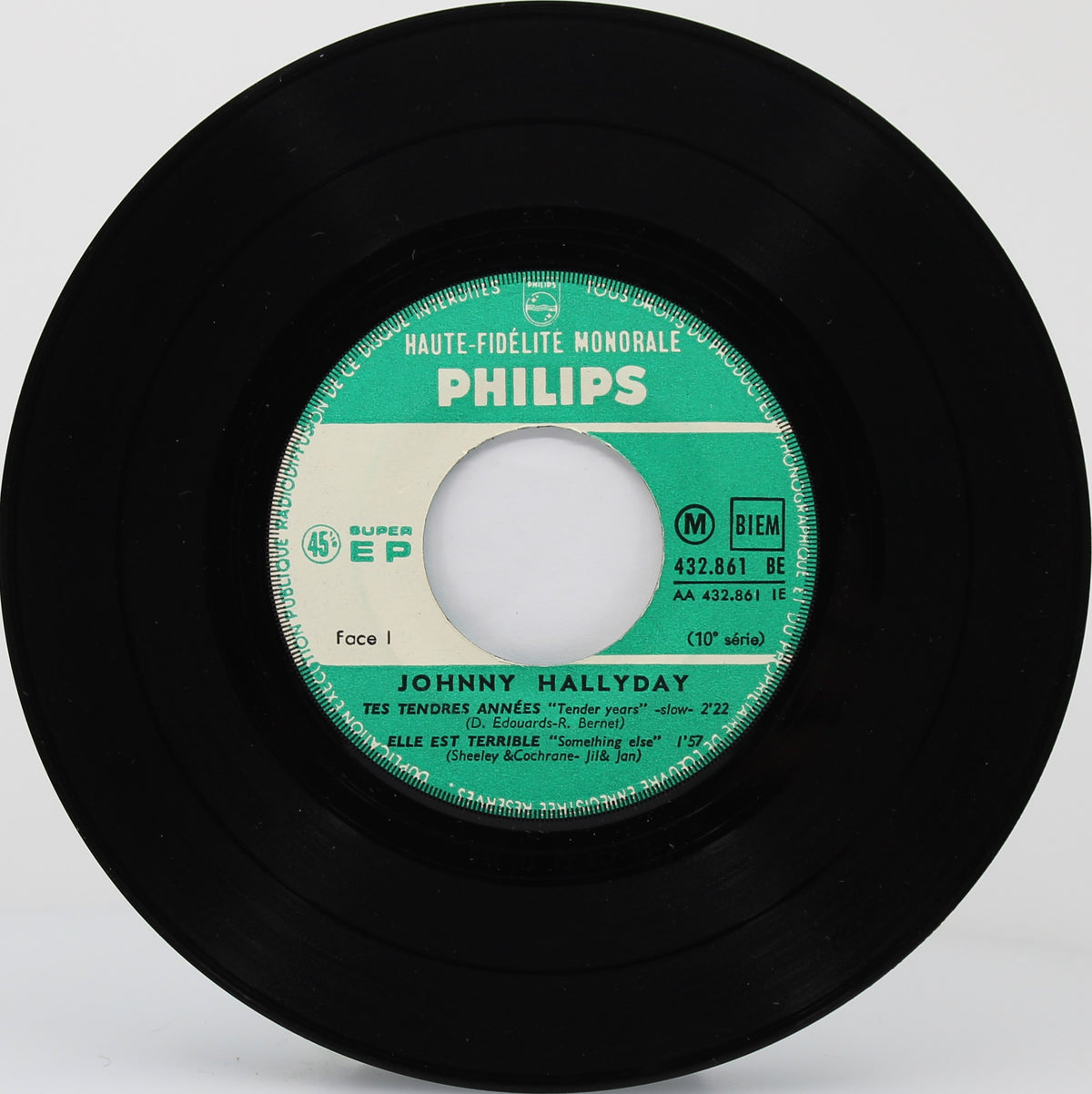 Johnny Hallyday – Tes Tendres Années, Vinyl, 7&quot;, 45 RPM, EP, Mono, France 1963