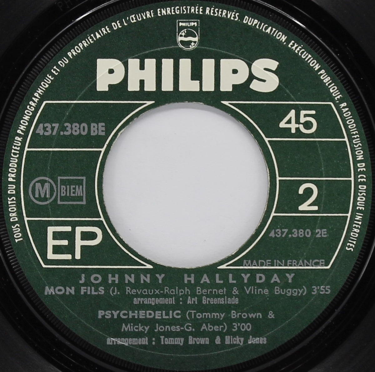 Johnny Hallyday ‎– San Francisco, Vinyl, 7&quot;, 45 RPM, EP, France 1967