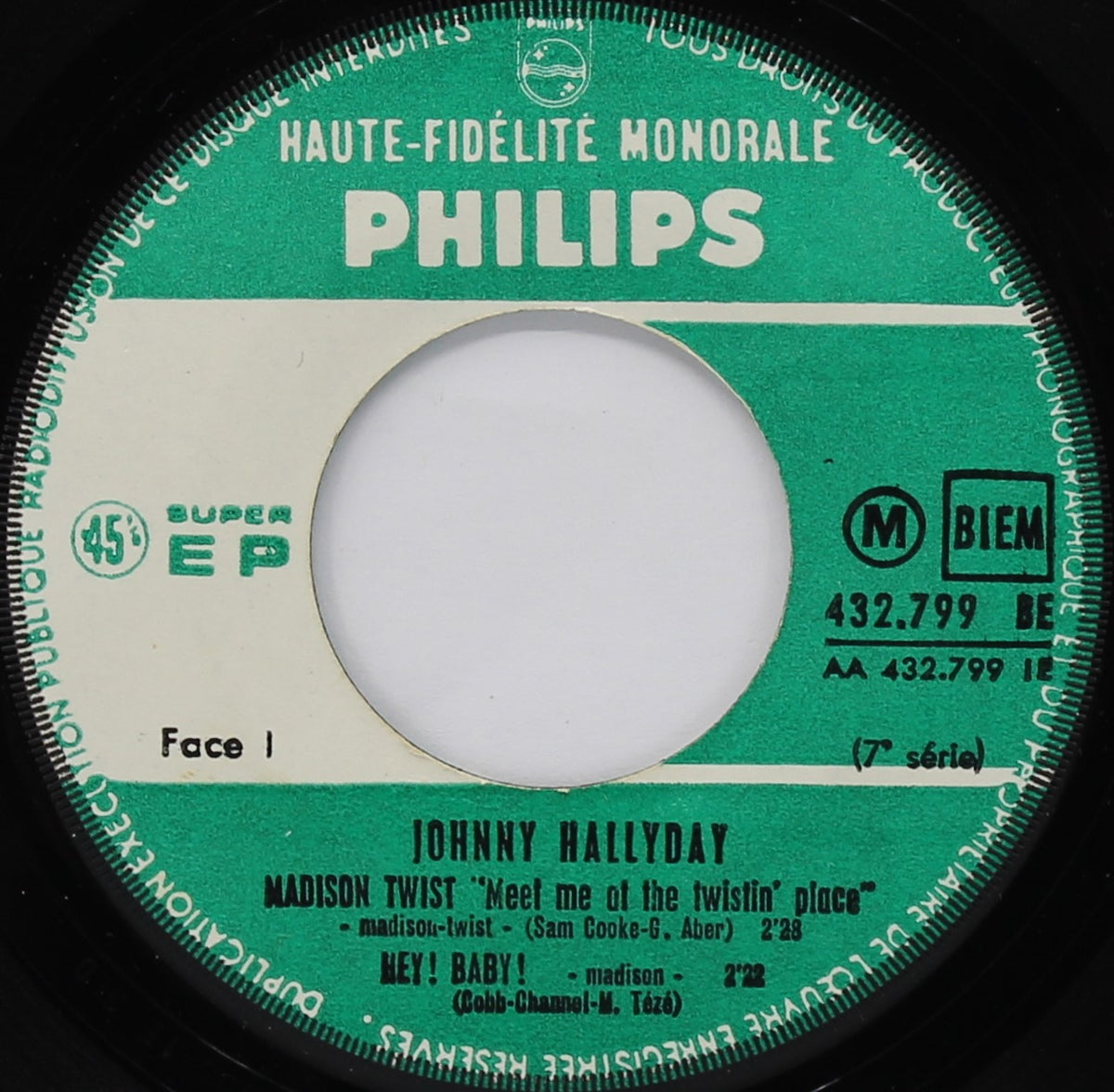 Johnny Hallyday – Madison Twist, Vinyl, 7&quot;, 45 RPM, EP, France 1962