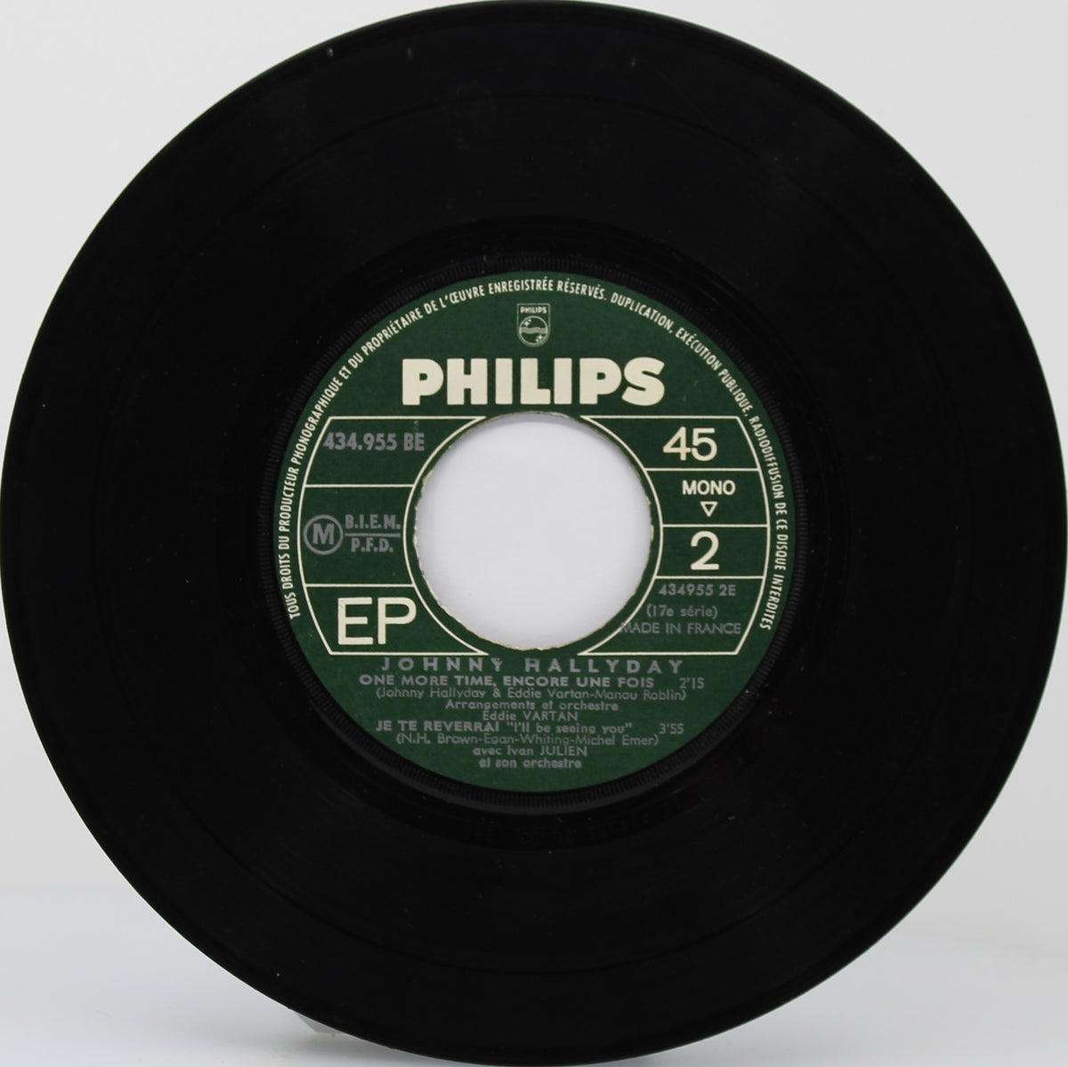 Johnny Hallyday – Le Pénitencier, Vinyl, 7&quot;, 45 RPM, EP, Mono, France 1964