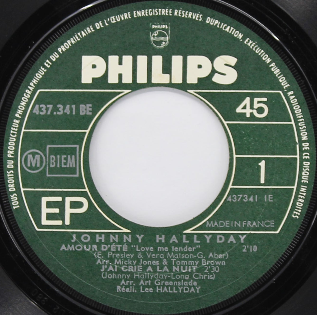 Johnny Hallyday – Amour D&#39;été, Vinyl, 7&quot;, 45 RPM, EP, France 1967