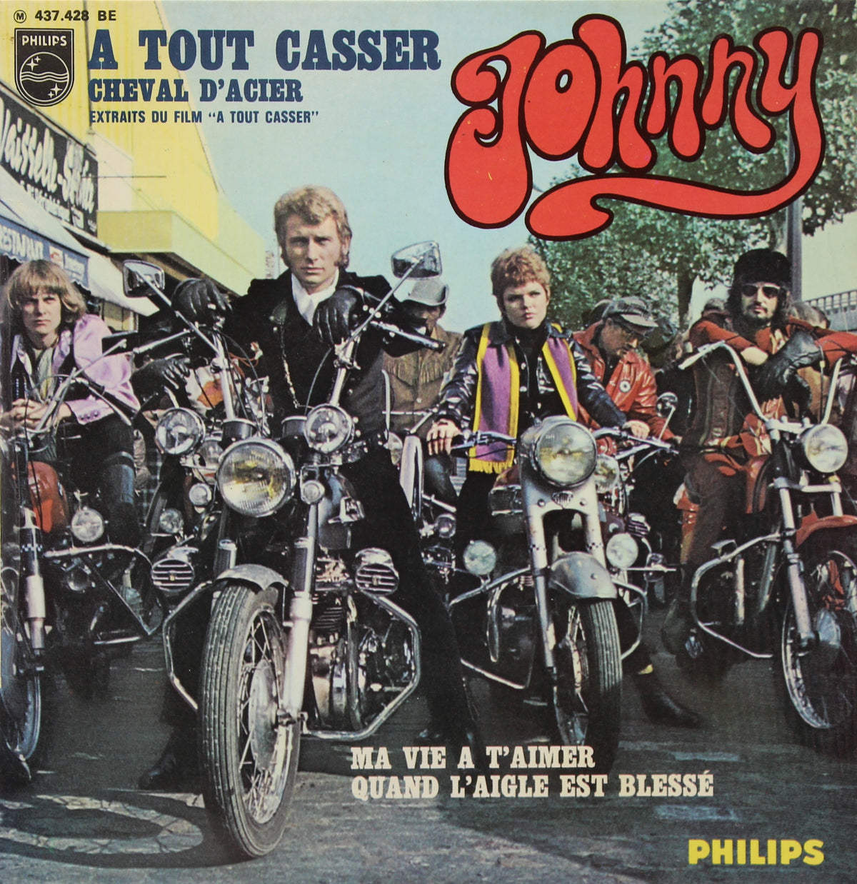 Johnny* – A Tout Casser / Cheval D&#39;Acier (Extraits Du Film &quot;A Tout Casser&quot;), Vinyl, 7&quot;, 45 RPM, EP, Repress, France 1968