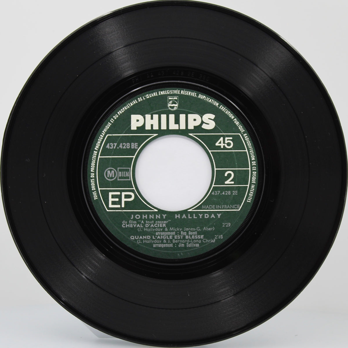 Johnny* – A Tout Casser / Cheval D&#39;Acier (Extraits Du Film &quot;A Tout Casser&quot;), Vinyl, 7&quot;, 45 RPM, EP, Repress, France 1968