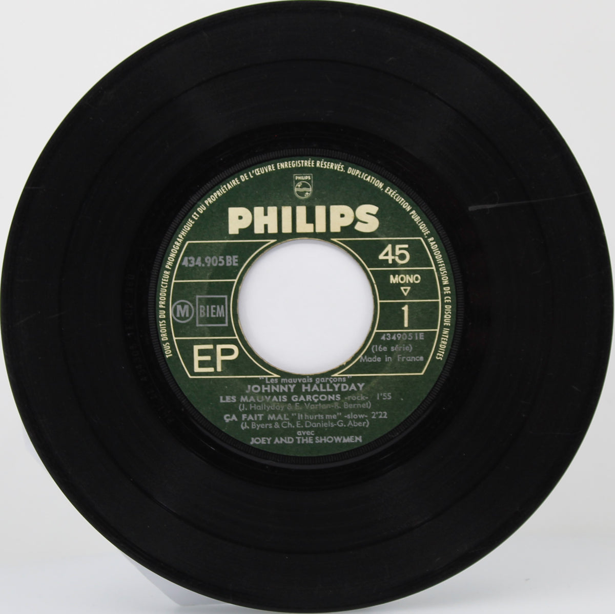 Johnny Hallyday – Les Mauvais Garçons, Vinyl, 7&quot;, 45 RPM, EP, Mono, France 1964