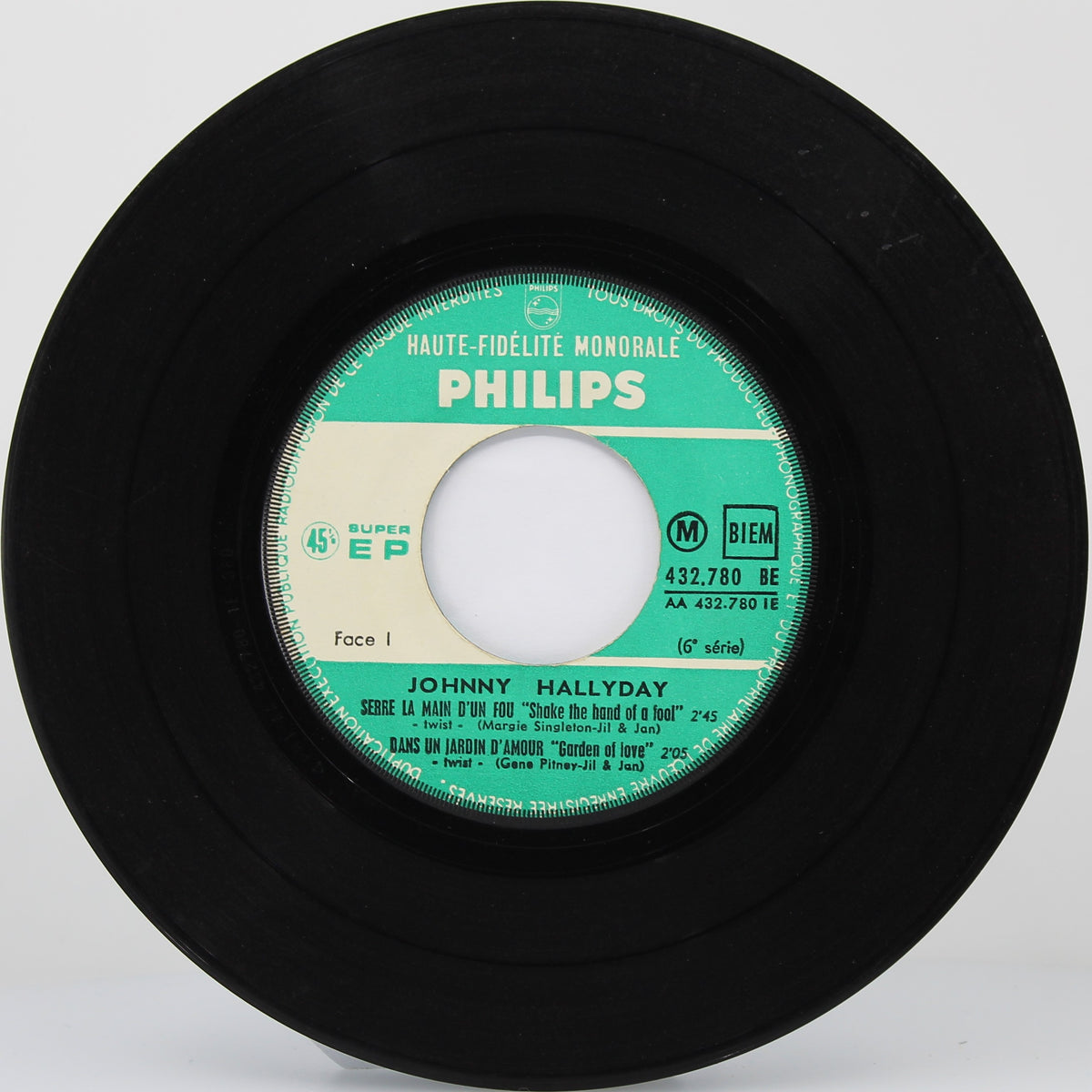 Johnny Hallyday ‎– Serre La Main D&#39;Un Fou, Vinyl, 7&quot;, 45 RPM, EP, Repress, Mono, France 1962