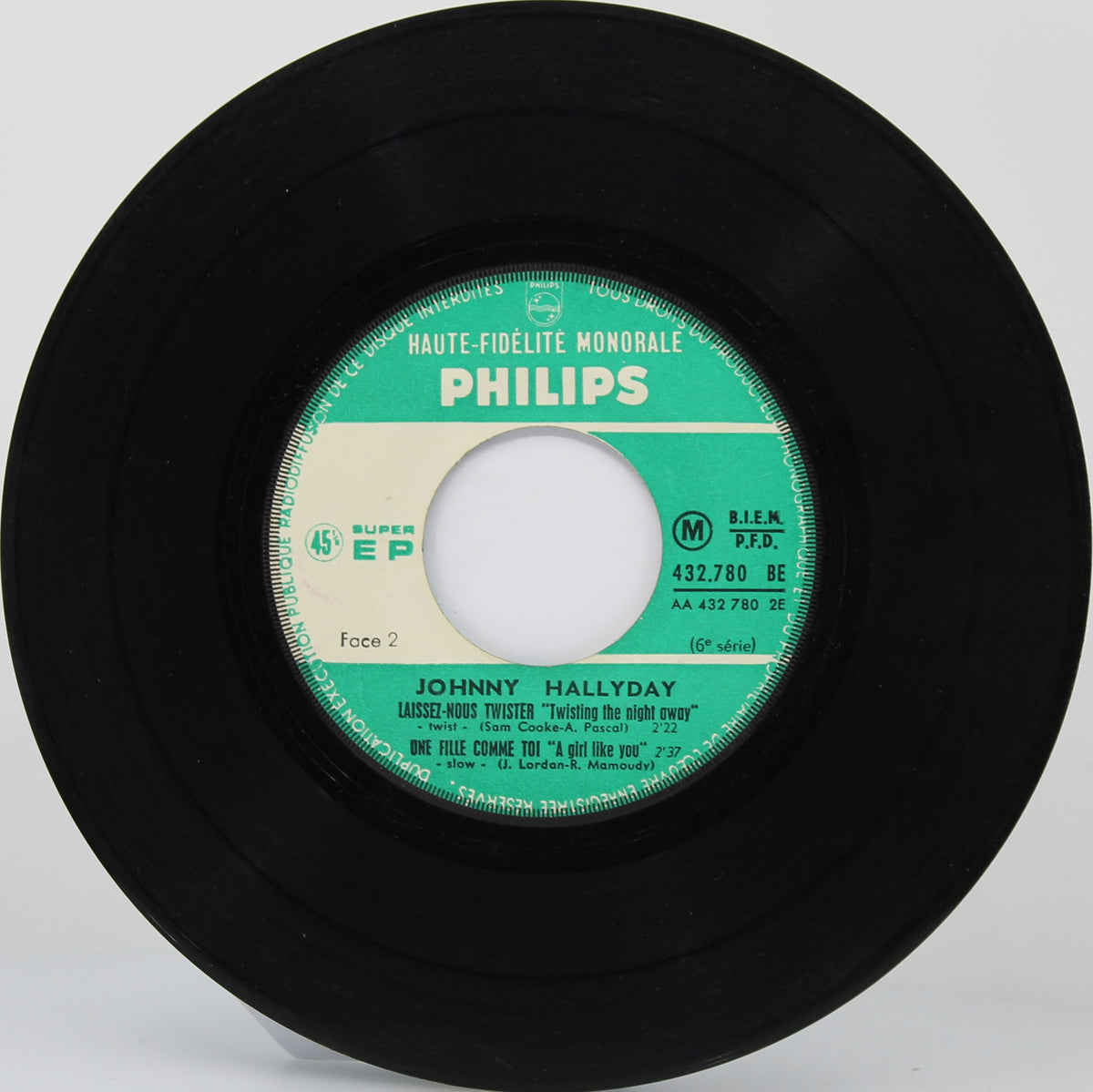 Johnny Hallyday ‎– Serre La Main D&#39;Un Fou, Vinyl, 7&quot;, 45 RPM, EP, Repress, Mono, France 1962