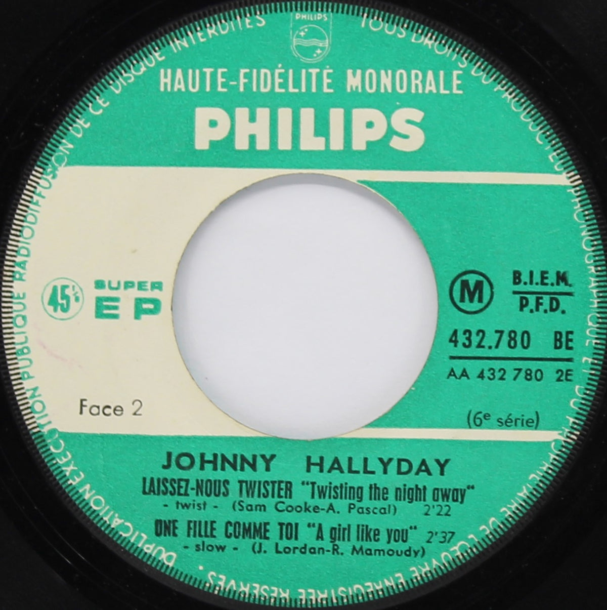 Johnny Hallyday ‎– Serre La Main D&#39;Un Fou, Vinyl, 7&quot;, 45 RPM, EP, Repress, Mono, France 1962