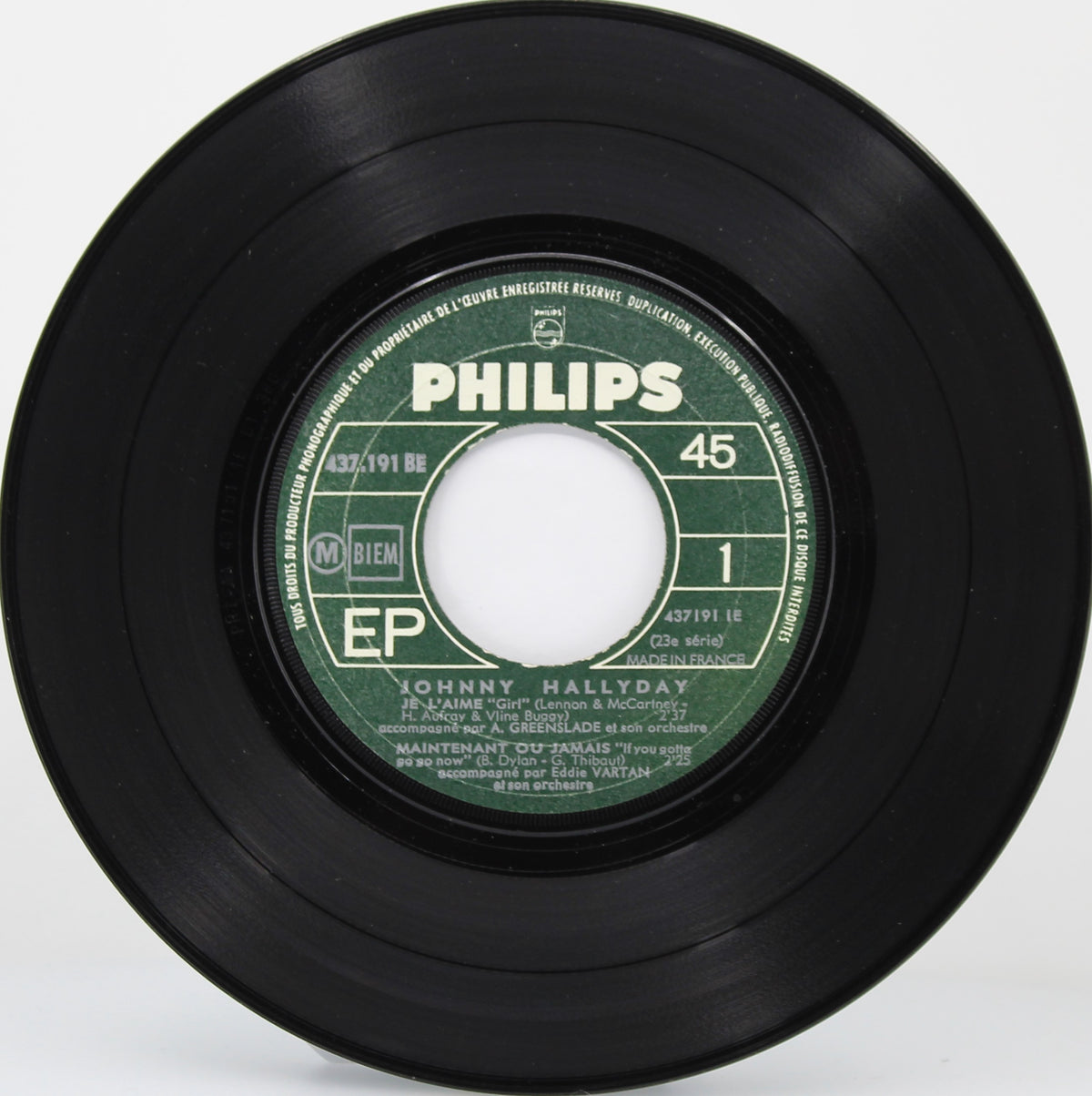 Johnny Hallyday – Je L&#39;aime, Vinyl, 7&quot;, 45 RPM, EP, France 1966